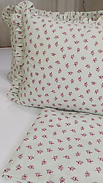 Nil Yeşili Çıtı Pıtı Nevresim Takımı (2 Yastıklı)